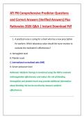 ATI PN Comprehensive Predictor Questions &NewLine;and Correct Answers &lpar;Verified Answers&rpar; Plus &NewLine;Rationales 2026 Q&A &vert; Instant Download Pdf 