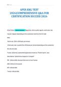 APEX EKG TEST&NewLine;2026&vert;COMPREHENSIVE Q&A FOR&NewLine;CERTIFICATION SUCCESS 2026