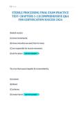 STERILE PROCESSING FINAL EXAM PRACTICE&NewLine;TEST- CHAPTERS 1-13&vert;COMPREHENSIVE Q&A&NewLine;FOR CERTIFICATION SUCCESS 2026&NewLine;