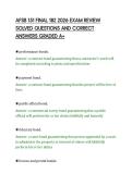 AFSB 151 FINAL 182 2026 EXAM REVIEW&NewLine;SOLVED QUESTIONS AND CORRECT&NewLine;ANSWERS GRADED A&plus;