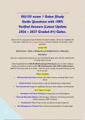 NU155 exam 1 Galen &vert;Study Guide Questions with 100&percnt; Verified Answers &lpar;Latest Update 2026 &ndash; 2027 Graded A&plus;&rpar; Galen&period;&NewLine;