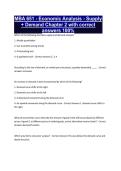 MBA 651 - Economic Analysis - Supply &plus; Demand Chapter 2 with correct answers 100&percnt;