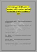 Microbiology with Diseases by&NewLine;Taxonomy with questions and well&NewLine;verified answers actual exam&excl;&excl;&excl;&NewLine;2026