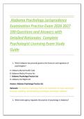 Alabama Psychology Jurisprudence Examination Practice Exam 2026&ndash;2027 &vert; 100 Questions and Answers with Detailed Rationales &vert; Complete Psychologist Licensing Exam Study Guide