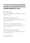 AHA PALS POST TEST EXAM CERTIFICATION&NewLine;EVALUATION TESTED QUESTIONS COMPLETE&NewLine;ANSWERS GUARANTEED TO PASS