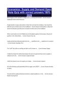 Economics&colon; Supply and Demand Open Note Quiz with correct answers 100&percnt; 2026
