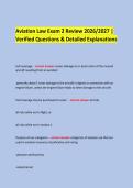 Aviation Law Exam 2 Review 2026&sol;2027 &vert; &NewLine;Verified Questions & Detailed Explanations  &NewLine;