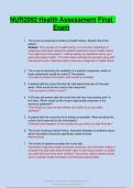 NUR2092 Health Assessment Final Exam &vert; Comprehensive Practice Questions & Detailed Answers &vert; Rasmussen College &vert; 2026 Study Guide