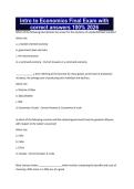 Intro to Economics Final Exam with correct answers 100&percnt; 2026