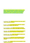 WGU C202 Managing Human Capital Final Exam Study Guide & Verified Solutions &lpar;Latest Update&rpar;  