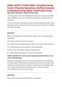 MSSC SAFETY EXAM 2026 &vert; Complete Study Guide &vert; Practice Questions&comma; Verified Answers & Manufacturing Safety Certification Prep