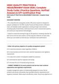 MSSC QUALITY PRACTICES & MEASUREMENT EXAM 2026 &vert; Complete Study Guide &vert; Practice Questions&comma; Verified Answers & CPT Certification Prep