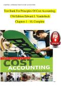 Test Bank For Principles Of Cost Accounting&comma;  &NewLine;17th Edition Edward J&period; Vanderbeck  &NewLine;Chapters 1 - 10&comma; Complete 