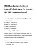 FREC 4 Exam Questions And Correct &NewLine;Answers &lpar;Verified Answers&rpar; Plus Rationales &NewLine;2027 Q&A &vert; Instant Download Pdf 