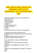ESRI ARCGIS PRO ASSOCIATE &NewLine;CERTIFICATION EXAM &NewLine;QUESTIONS AND ANSWERS 2026 - &NewLine;2027