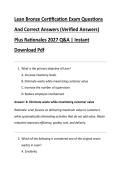 Lean Bronze Certification Exam Questions &NewLine;And Correct Answers &lpar;Verified Answers&rpar; &NewLine;Plus Rationales 2027 Q&A &vert; Instant &NewLine;Download Pdf 