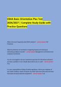 OSHA Basic Orientation Plus Test &NewLine;2026&sol;2027 &vert; Complete Study Guide with Practice Questions &NewLine;