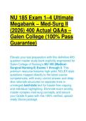 Galen College NU 185 Med-Surg II Exam 1&ndash;4 Ultimate Megabank&colon; 400 Actual Questions&comma; Answers & Rationales &lpar;2026&rpar;