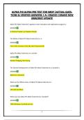 ALPHA PHI ALPHA PRE TEST FOR IMDP &vert;ACTUAL QUESTIONS & VERIFIED ANSWERS&vert;A&plus; GRADED&vert;BRAND NEW 2026&sol;2027 UPDATE