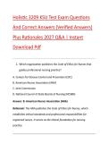 Holistic 3209 KSU Test Exam Questions &NewLine;And Correct Answers &lpar;Verified Answers&rpar; &NewLine;Plus Rationales 2027 Q&A &vert; Instant &NewLine;Download Pdf