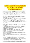 ILETSB CERTIFICATION EXAM &NewLine;FINAL QUESTIONS AND &NewLine;ANSWERS 2026 - 2027 