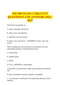 OM 300 EXAM 1 CHILCUTT &NewLine;QUESTIONS AND ANSWERS 2026 - &NewLine;2027 