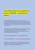 Cope Health Scholars Exam Questions & &NewLine;Answers 2026&sol;2027 &vert; Comprehensive Review &NewLine; &NewLine;