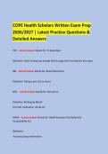 &NewLine;COPE Health Scholars Written Exam Prep &NewLine;2026&sol;2027 &vert; Latest Practice Questions & Detailed Answers &NewLine;