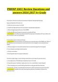PMHNP ANCC Review Questions and answers 20262027 A&plus; Grade
