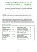 ATI RN Community Health CMS Proctored Exam 2026-2027 QUESTIONS AND ANSWERS ALREADY GRADED&NewLine;A&plus;&period; 100&percnt; Verified Solutions &vert; Updated Per Latest Guidelines &vert; Graded A&plus;
