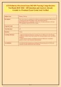ATI Pediatrics Proctored Exam 2023 RN Nursing Comprehensive&NewLine;Test Bank 2025&sol; 2026 - 240 Questions and Answers Already&NewLine;Graded A&plus; Premium Exam Tested And Verified