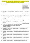 USPS Window Training Exam 2026 with all Correct & 100&percnt; Verified Answers &vert;Latest Version &vert;Already Graded A&plus;