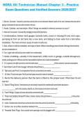 NORA Oil Technician Manual Chapter 3 Practice Exam Questions and Verified Answers 2026&sol;2027 Complete Study Guide
