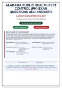 Alabama Public Health Pest Control PH Exam &vert; 199 Questions with Verified Answers & Detailed Rationales &vert; Latest Updated Guidelines&NewLine;&NewLine;