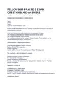 FELLOWSHIP PRACTICE EXAM QUESTIONS AND ANSWERS