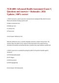 NUR 6001 Advanced Health Assessment Exam 3 &vert; Questions and Answers &plus; Rationales &vert; 2026 Updates &vert; 100&percnt; correct