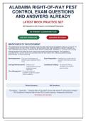 Alabama Right-of-Way Pest Control Exam 2026 &vert; 200 Q&A with Rationales &vert; Guaranteed Pass&NewLine;&NewLine;