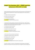 Sample Test Questions ANCC - PMHNP questions and answers 20262027 A&plus; Grade