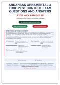 Arkansas Ornamental & Turf Pest Control Exam 2024&sol;2025 - 190 Graded Questions & Verified Answers with Rationales