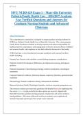 MVU NURS 629 Exam 1 &ndash; Maryville University &NewLine;Pediatric&sol;Family Health Care &ndash; 2026&sol;2027 Academic &NewLine;Year Verified Questions and Answers for &NewLine;Graduate Nursing Students and Advanced &NewLine;Clinicians