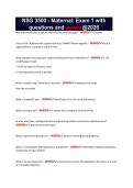 NSG 3500 - Maternal&colon; Exam 1 with&NewLine;questions and answers &commat;2026