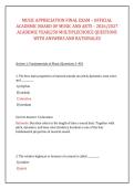 MUSIC APPRECIATION FINAL EXAM &ndash; OFFICIAL &NewLine;ACADEMIC BOARD OF MUSIC AND ARTS &ndash; 2026&sol;2027 &NewLine;ACADEMIC YEAR&vert;250 MULTIPLECHOICE QUESTIONS &NewLine;WITH ANSWERS AND RATIONALES