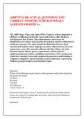 AHIP FWA 200 ACTUAL QUESTIONS AND &NewLine;CORRECT ANSWERS WITH RATIONALE &NewLine;ALREADY GRADED A&plus; 