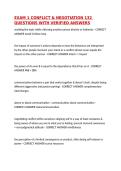 EXAM 1 CONFLICT & NEGOTIATION 132 QUESTIONS WITH VERIFIED ANSWERS&comma;100&percnt;CORRECT
