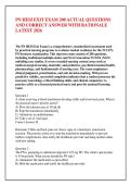 PN HESI EXIT EXAM 200 ACTUAL QUESTIONS &NewLine;AND CORRECT ANSWER WITH RATIONALE &NewLine;LATEST 2026