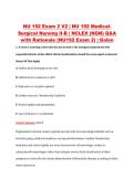 NU 192 Exam 2 V2 &vert; NU 192 Medical&NewLine;Surgical Nursing II-B &vert; NCLEX &lpar;NGN&rpar; Q&A &NewLine;with Rationale &lpar;NU192 Exam 2&rpar; &vert; Galen