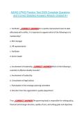 NAHQ CPHQ Practice Test 2026 Complete Questions &NewLine;and Correct Detailed Answers Already Graded A&plus; 