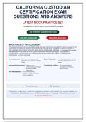 California Custodian Certification Exam 250 Q&A with Rationales &vert; Already Passed Graded A&plus; 2026&sol;2027