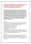 AHIP Final Exam&colon; 200 Actual Questions with Correct Answers & Rationales &vert; Latest 2026 Medicare Certification Prep