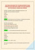 ELECTRICAL MECHANIC&sol;TEST TECHNICIAN NEWEST EXAM  &NewLine;COMPLETE QUESTIONS AND CORRECT DETAILED ANSWERS &NewLine;WITH RATIONALES &vert; BRAND NEW VERSION